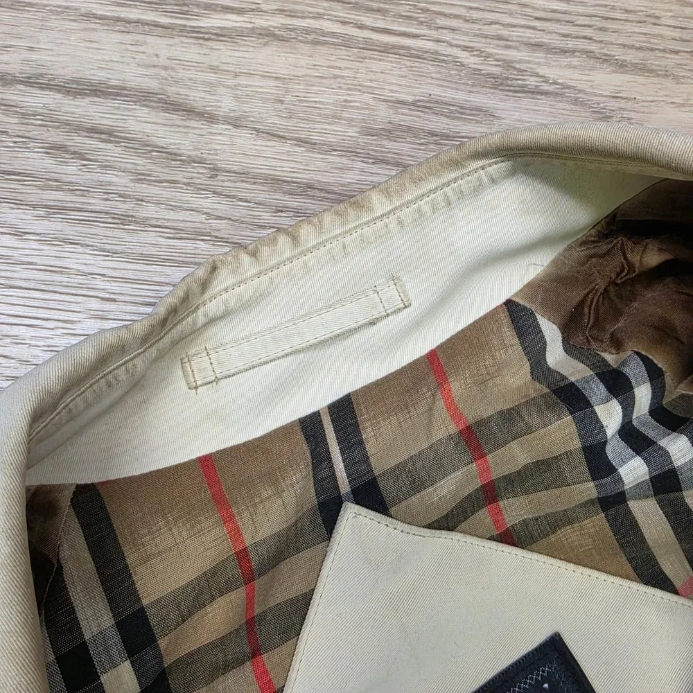 Burberry Trench Coat Womens Cream Fair Vintage Belted Nova Check Lining - Picture 11 of 16